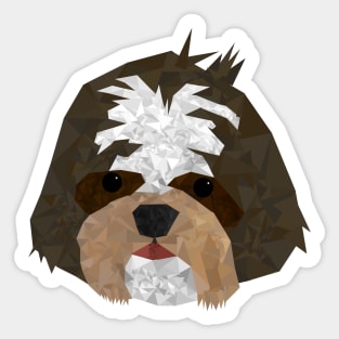 Geometric Shih Tzu Sticker